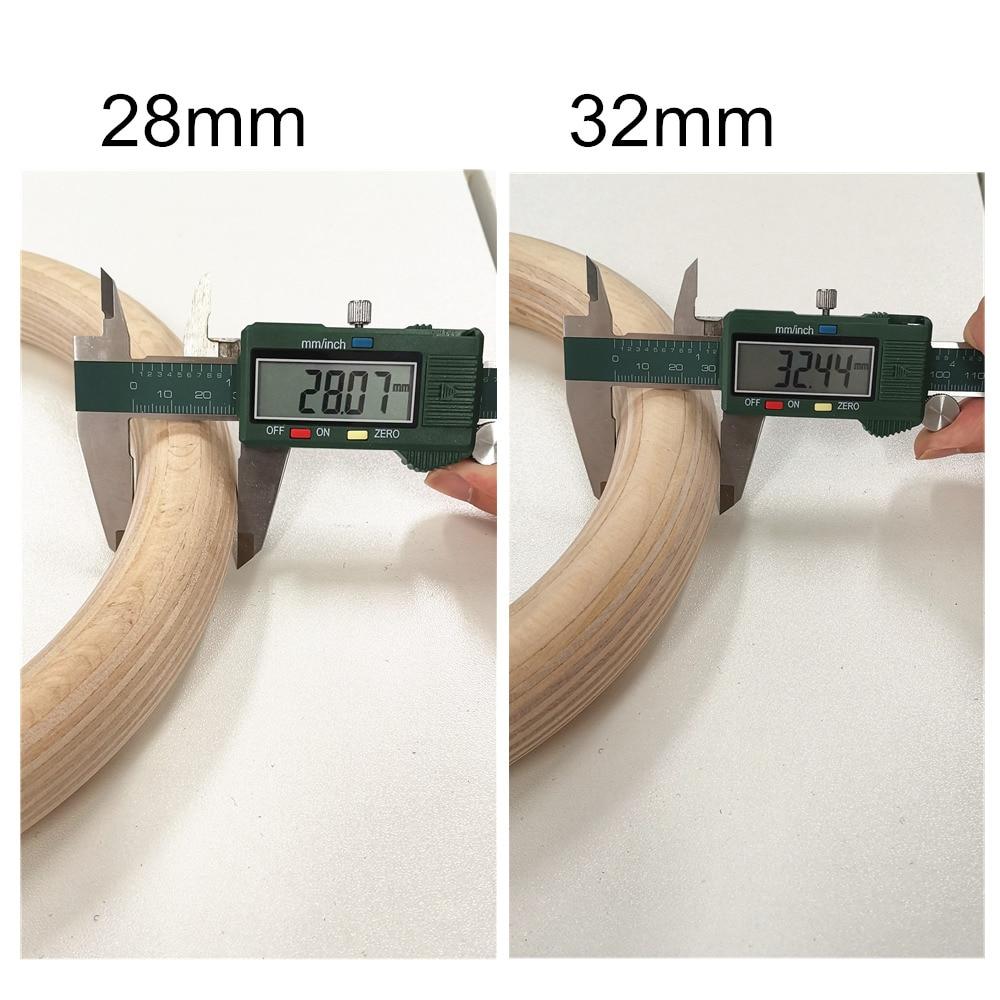 Double Birch Gymnastics Training Rings Crossfit Sport Exercise 28 / 32Mm Fitness