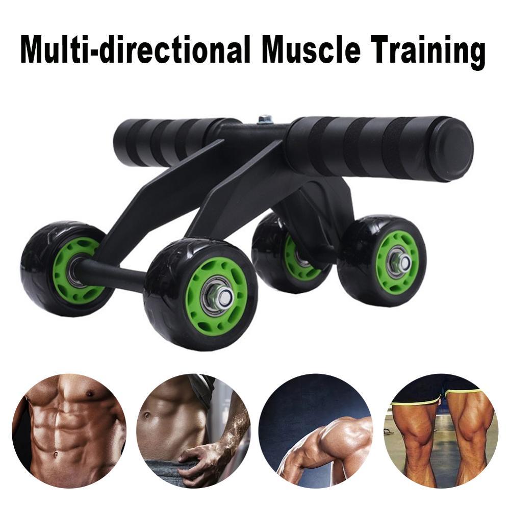 4 Wheel Ab Roller Abdominal Power Gym Fitness Exercise Equipment
