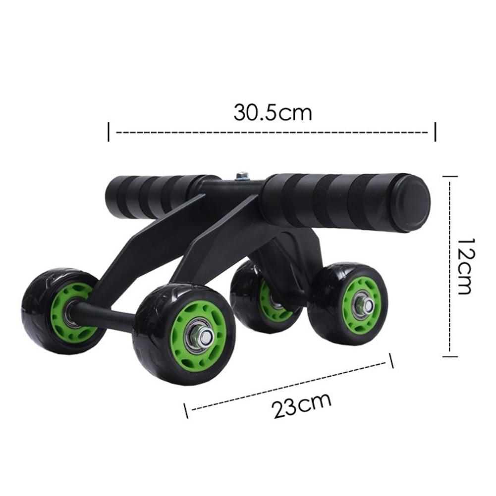 4 Wheel Ab Roller Abdominal Power Gym Fitness Exercise Equipment