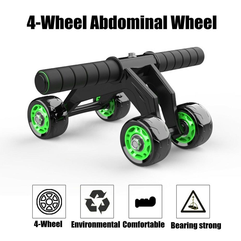 4 Wheel Ab Roller Abdominal Power Gym Fitness Exercise Equipment