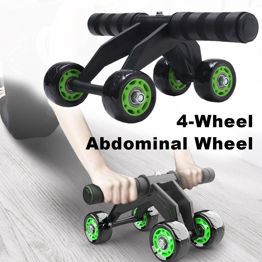 4 Wheel Ab Roller Abdominal Power Gym Fitness Exercise Equipment