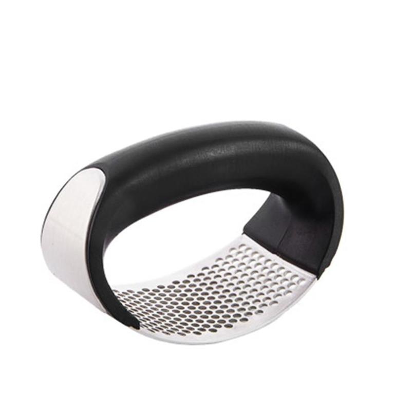 Stainless Steel Garlic Masher Press Household Manual Curve Fruit Vegetable