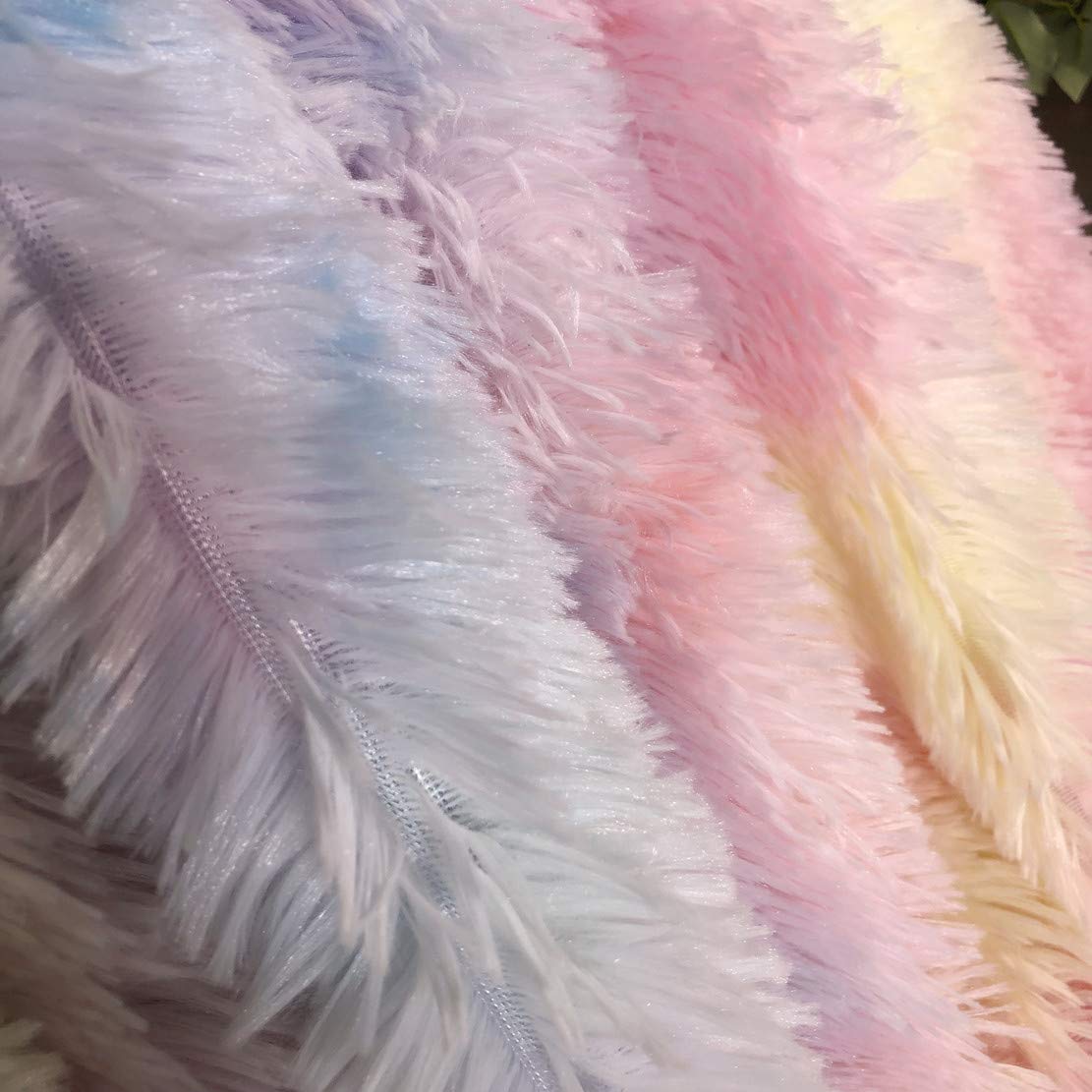 Colourful Rainbow Plush Super Soft Blanket Winter Warmers