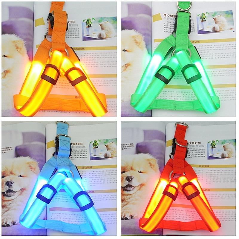 1 Sets of Hod Health & Home 1 Sets Of Usb Rechargeable Led Nylon Dog Collar Harness Flashing Light Up Safety Pet Collars