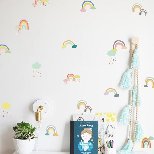 Rainy Rainbows Decal Wall Stickers Nursery Decor