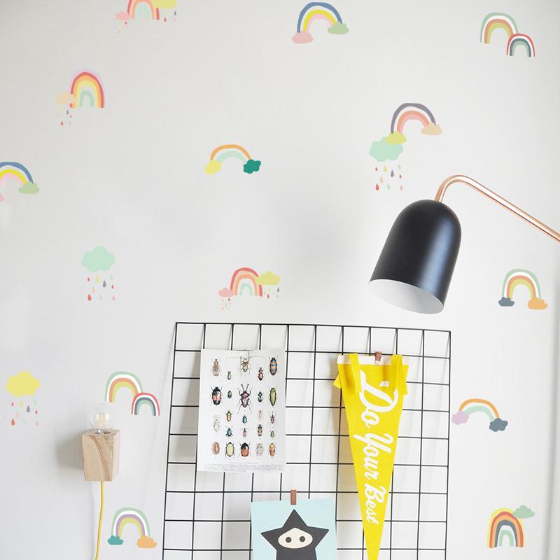 Rainy Rainbows Decal Wall Stickers Nursery Decor