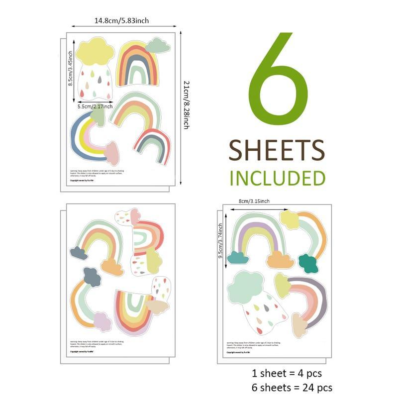 Rainy Rainbows Decal Wall Stickers Nursery Decor