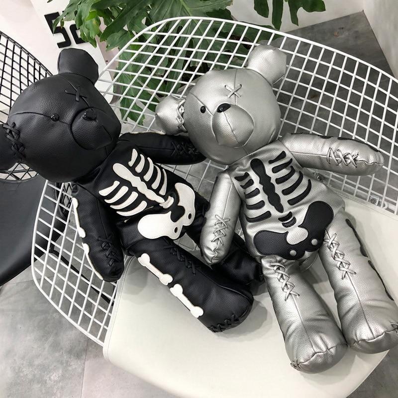 1 Sets of Hod Health & Home Punk Goth Skeleton Bear Backpack | Accessories For Women