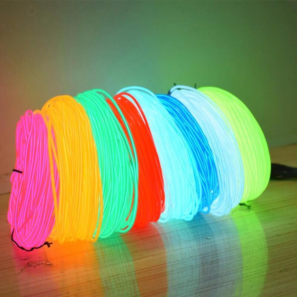 El Wire Glowing Neon Diy Decorations Dance Party Costumes 1M / 3M 5M
