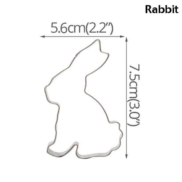 Easter Eggs Rabbit Chick Carrot Stainless Steel Cookie Cutters Baking Tools