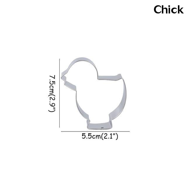 Easter Eggs Rabbit Chick Carrot Stainless Steel Cookie Cutters Baking Tools