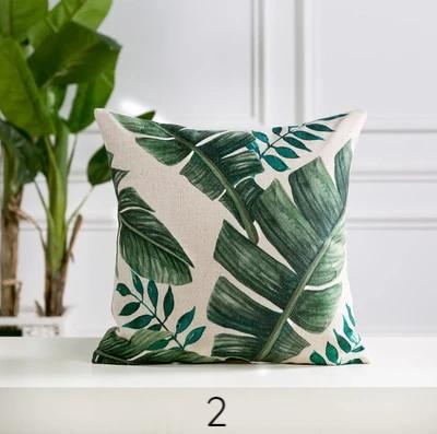Plant Cushion Covers Coastal Decor