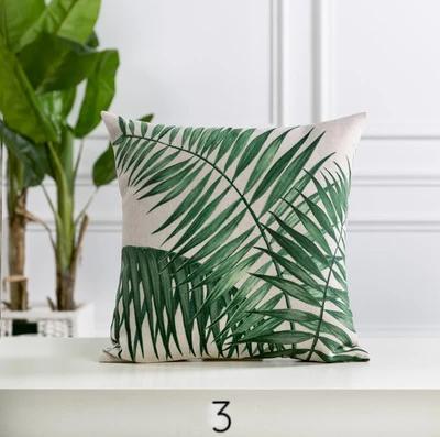 Plant Cushion Covers Coastal Decor