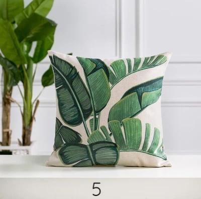 Plant Cushion Covers Coastal Decor