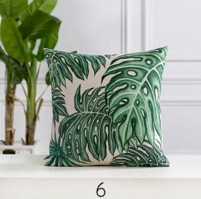 Plant Cushion Covers Coastal Decor