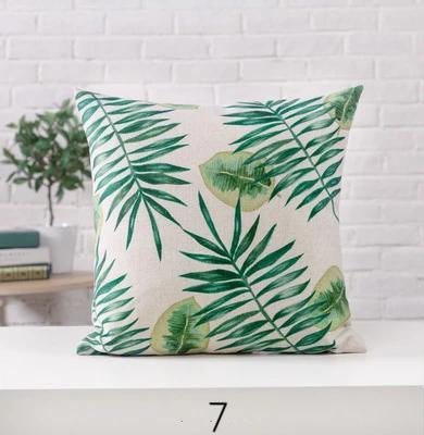 Plant Cushion Covers Coastal Decor