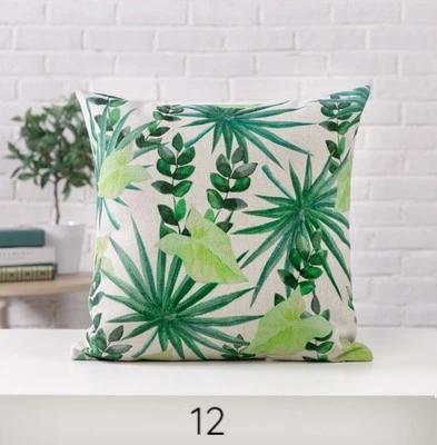 Plant Cushion Covers Coastal Decor