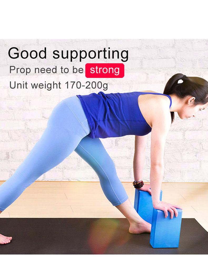 2 / Pcs Eva Yoga Block With Pilates Flexibility Stretching Strap Fitness