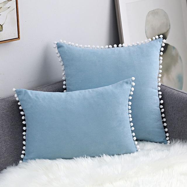 Boho Suede Pom Cushion Covers