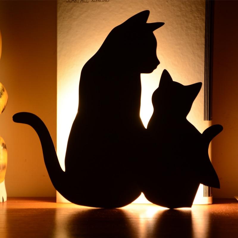 Cute Cat Wall Led Motion Sensor Lamp Smart Night Light