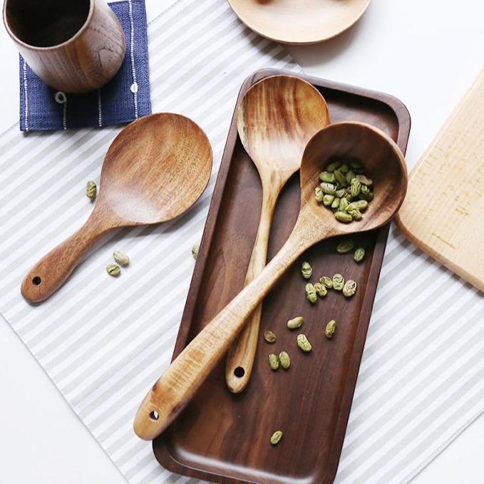 Rustic Country Teak Kitchen Tools Cooking Utensils