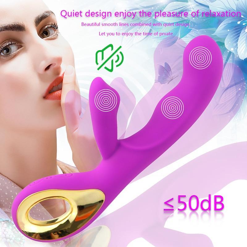 Fun Pink Vibrator G Spot Vibrating Rabbit Wand Silicone Usb Charging Sex Toys For Women