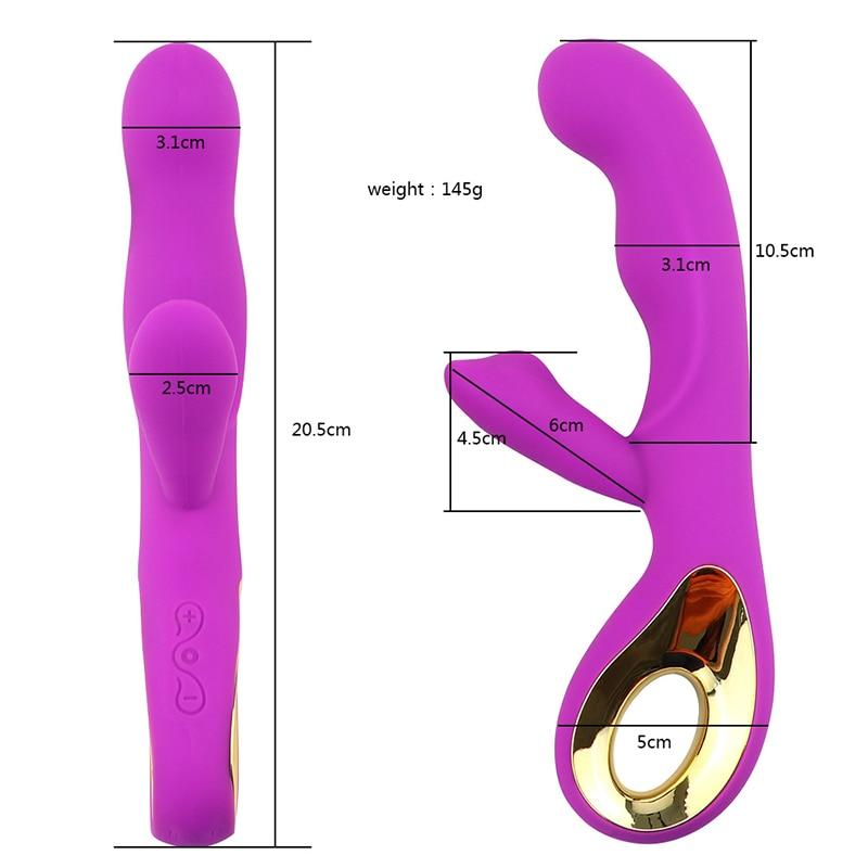 Fun Pink Vibrator G Spot Vibrating Rabbit Wand Silicone Usb Charging Sex Toys For Women
