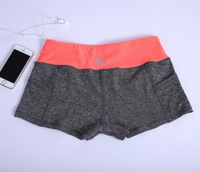Pocket Yoga Shorts Women Gym Wear Spandex Pants Fitness Exercise