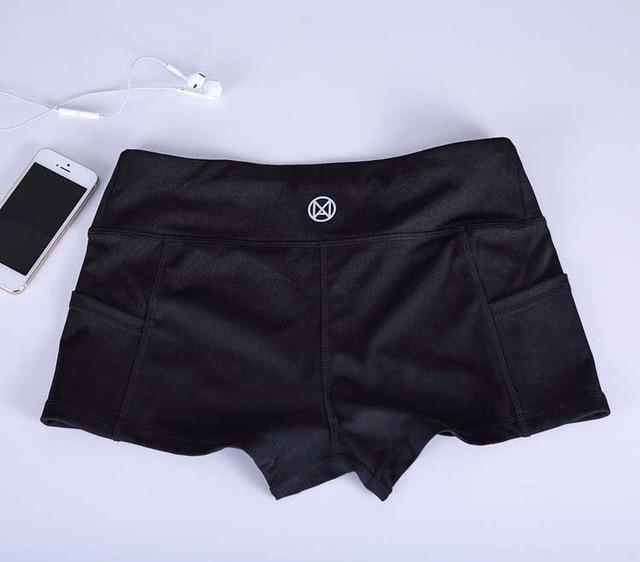 Pocket Yoga Shorts Women Gym Wear Spandex Pants Fitness Exercise