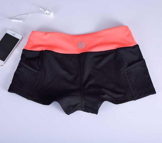Pocket Yoga Shorts Women Gym Wear Spandex Pants Fitness Exercise