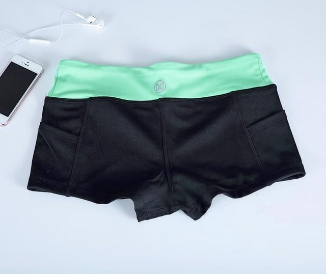 Pocket Yoga Shorts Women Gym Wear Spandex Pants Fitness Exercise