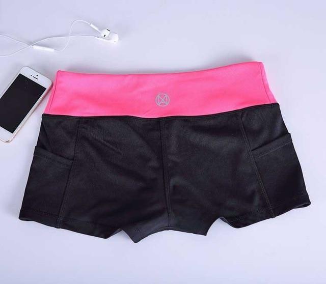 Pocket Yoga Shorts Women Gym Wear Spandex Pants Fitness Exercise