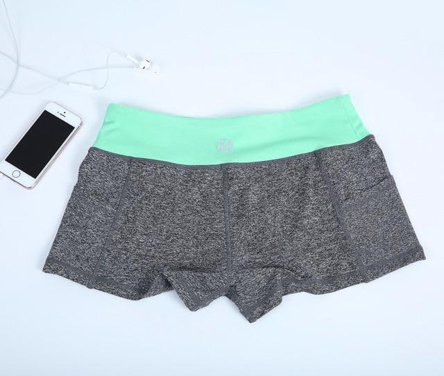 Pocket Yoga Shorts Women Gym Wear Spandex Pants Fitness Exercise