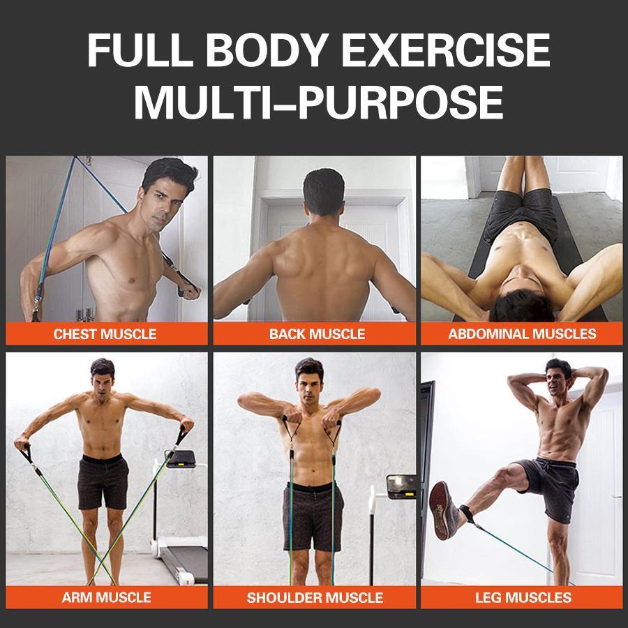 11 Pcs Pull Rope Latex Resistance Bands Body Fitness Equipment Exercise Gym