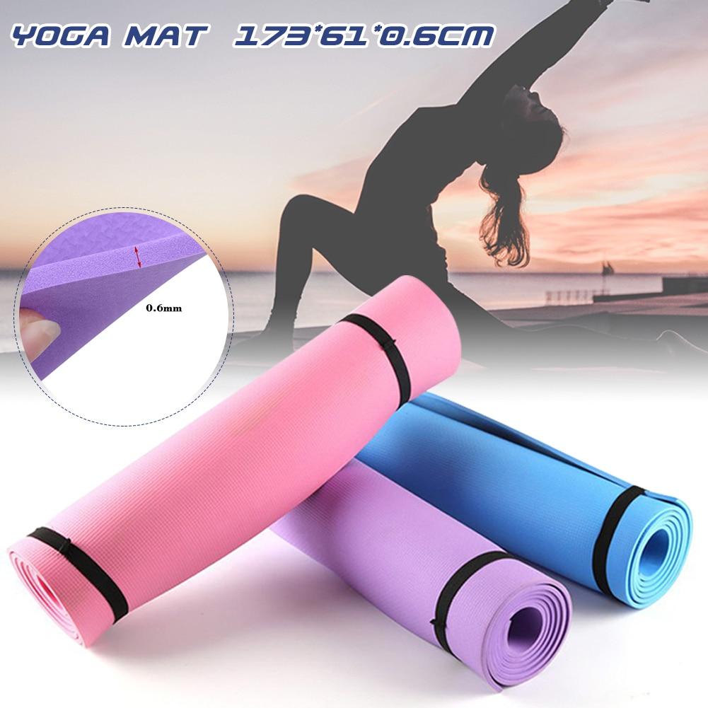 6Mm Eva Yoga Mat Fitness Pilates Gym Non Slip Exercise Purple Pink Blue
