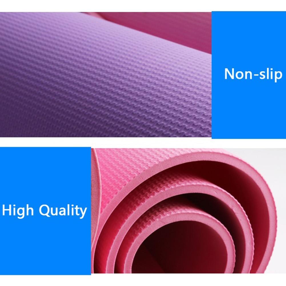 6Mm Eva Yoga Mat Fitness Pilates Gym Non Slip Exercise Purple Pink Blue
