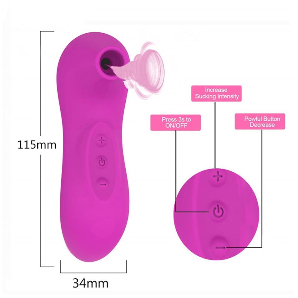 Clitoral Sucking Vibrator 10 Intensities Waterproof Rechargeable