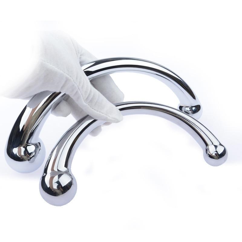Double Ended Stainless Steel Butt Plug Dildo Metal Anal Bead Balls