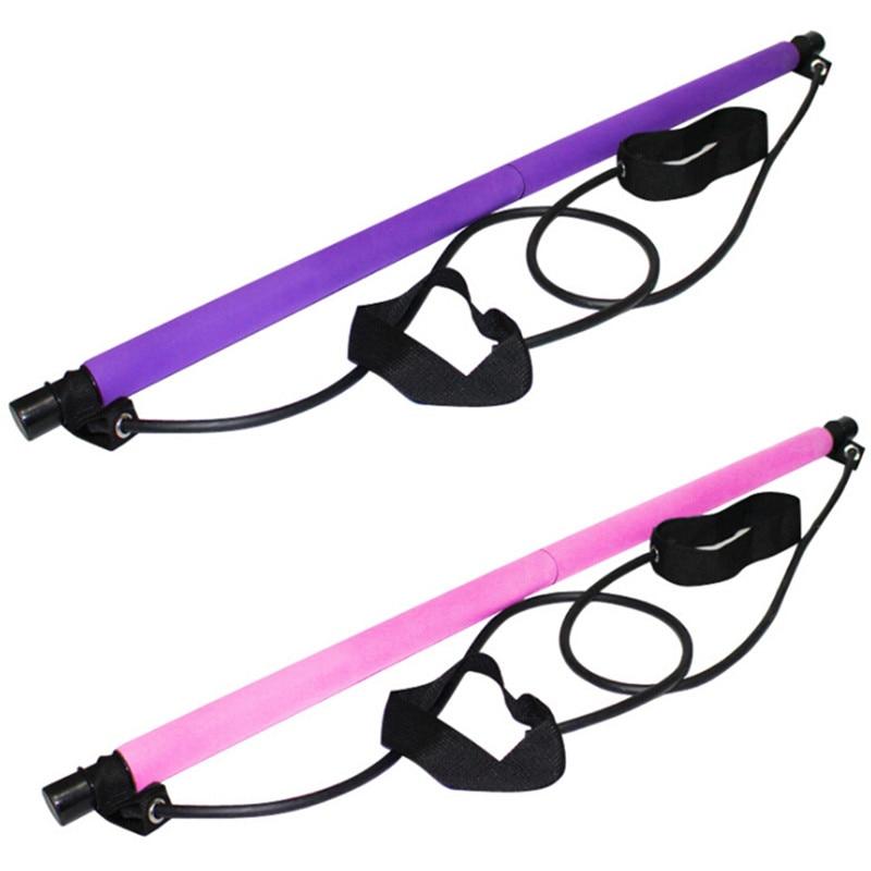 Pilates Stretch Rope Gym Stick Yoga Exercise Bar Trainer Fitness