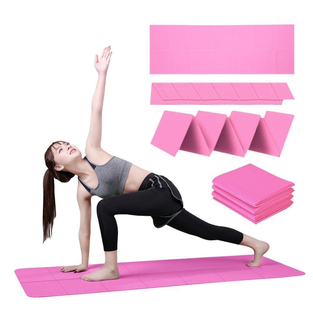 11 Styles Foldable Yoga Mat Non Slip Home Gym Exercise Fitness Workout