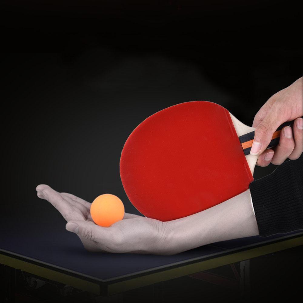 Pair Of Table Tennis Bats Ping Pong Paddle Racket Set With 3 Balls Fitness