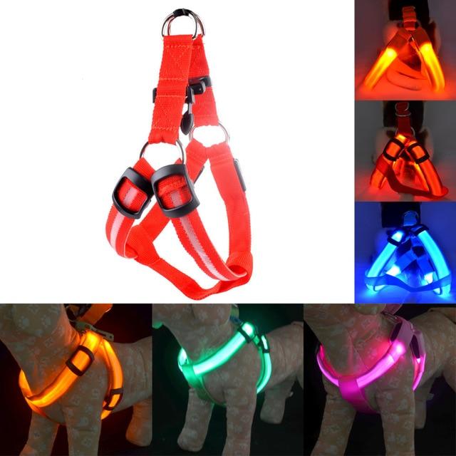 1 Sets of Hod Health & Home 1 Sets Of Usb Rechargeable Led Nylon Dog Collar Harness Flashing Light Up Safety Pet Collars