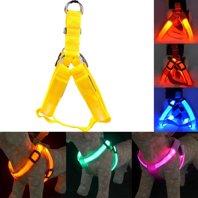 1 Sets of Hod Health & Home 1 Sets Of Usb Rechargeable Led Nylon Dog Collar Harness Flashing Light Up Safety Pet Collars