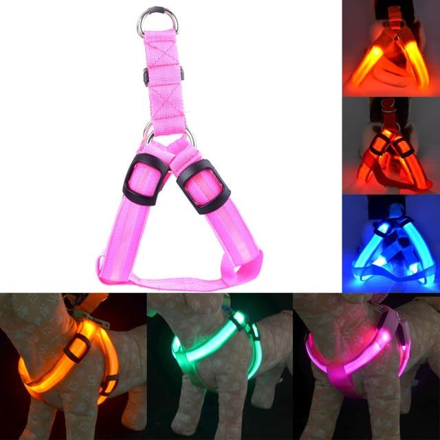 1 Sets of Hod Health & Home 1 Sets Of Usb Rechargeable Led Nylon Dog Collar Harness Flashing Light Up Safety Pet Collars