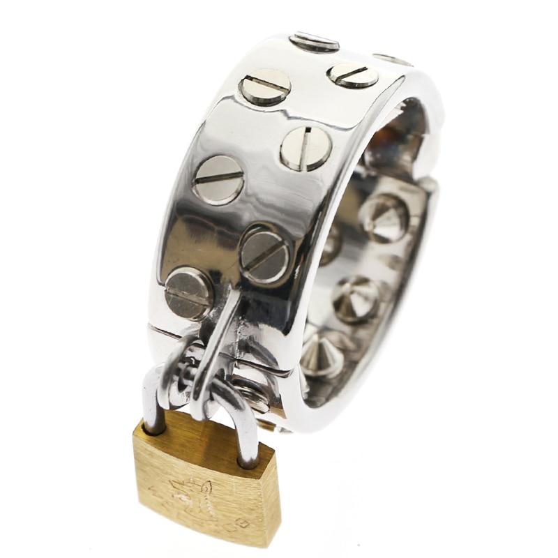 Sharp Spike Metal Cock Ring Male Chastity Bdsm Torture Devices