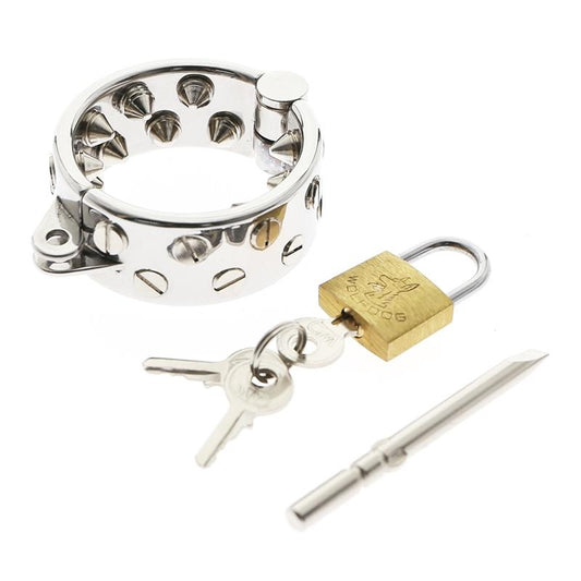 Sharp Spike Metal Cock Ring Male Chastity Bdsm Torture Devices