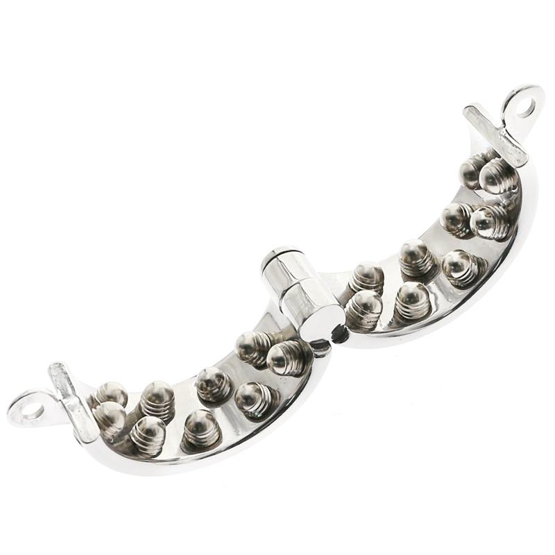 Round Spike Metal Cock Ring Scrotum Pendant Male Bdsm Chastity Device