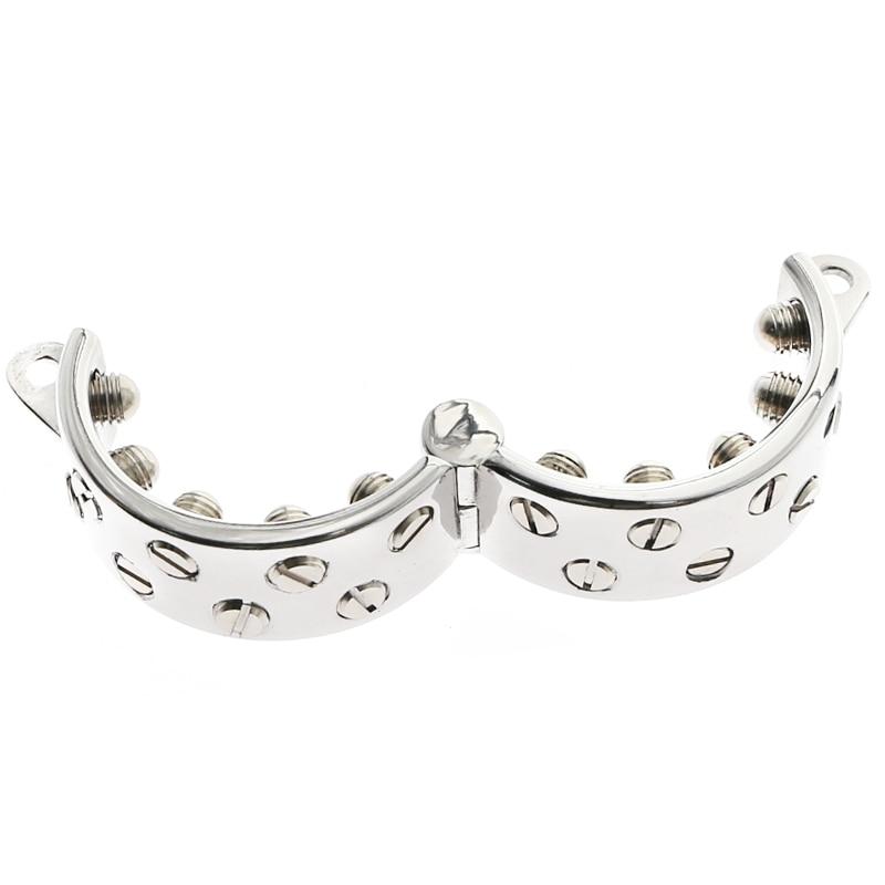 Round Spike Metal Cock Ring Scrotum Pendant Male Bdsm Chastity Device