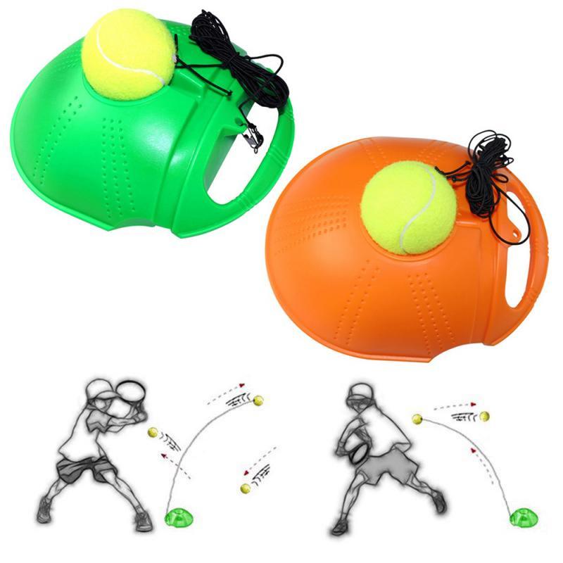 Solo Tennis Trainer With Balls Rebound Practice Training Exercise Fitness