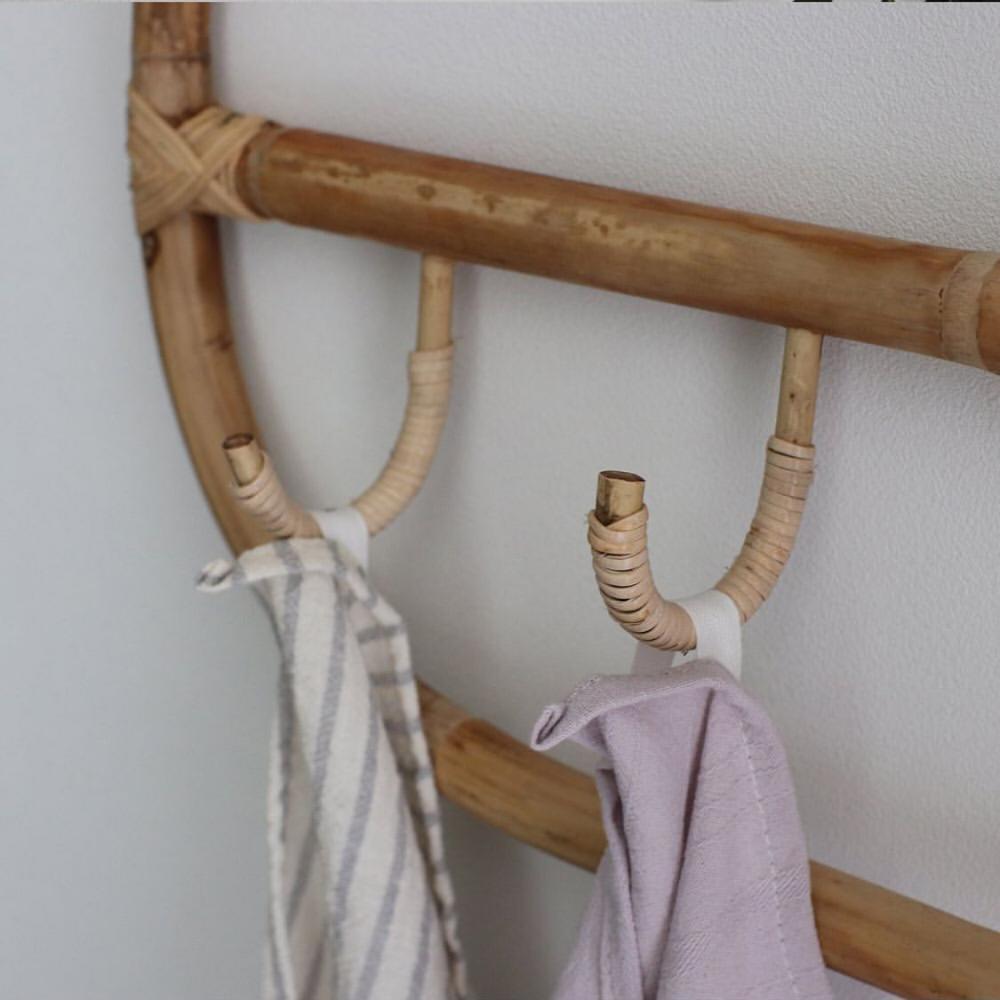 Rattan Wall Hooks Storage Organisation